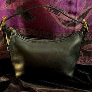 Coach Vintage Leather Mini Baguette Purse 9844 Costa Rica - Black